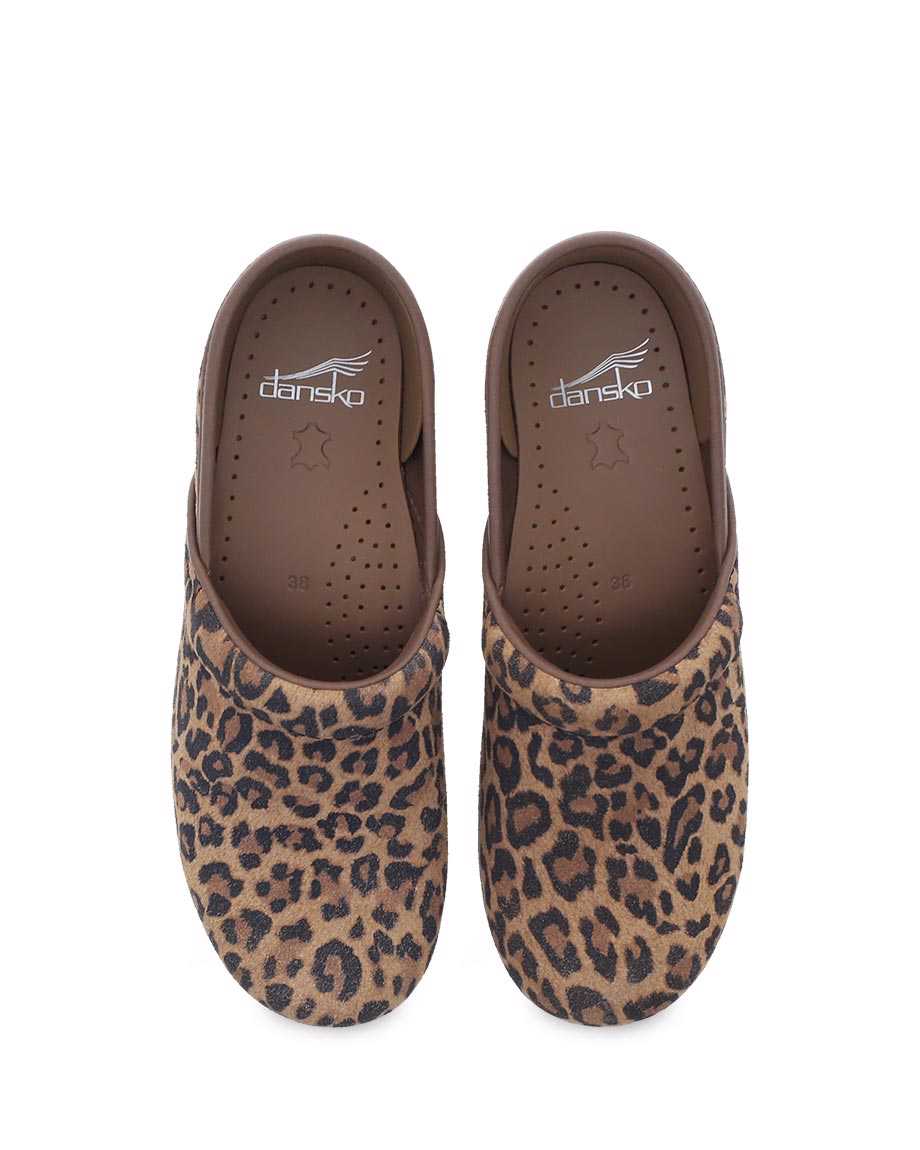 Dansko Pro Leopard Suede Clog