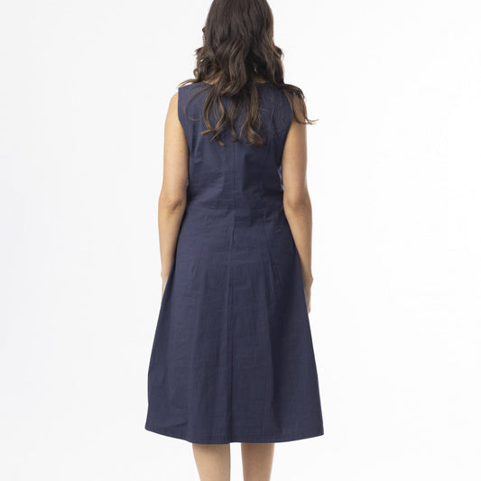 Orientique Sleeveless Pleated Bangalene Dress