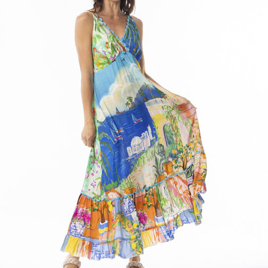 Orientique Escape Strappy Maxi Dress