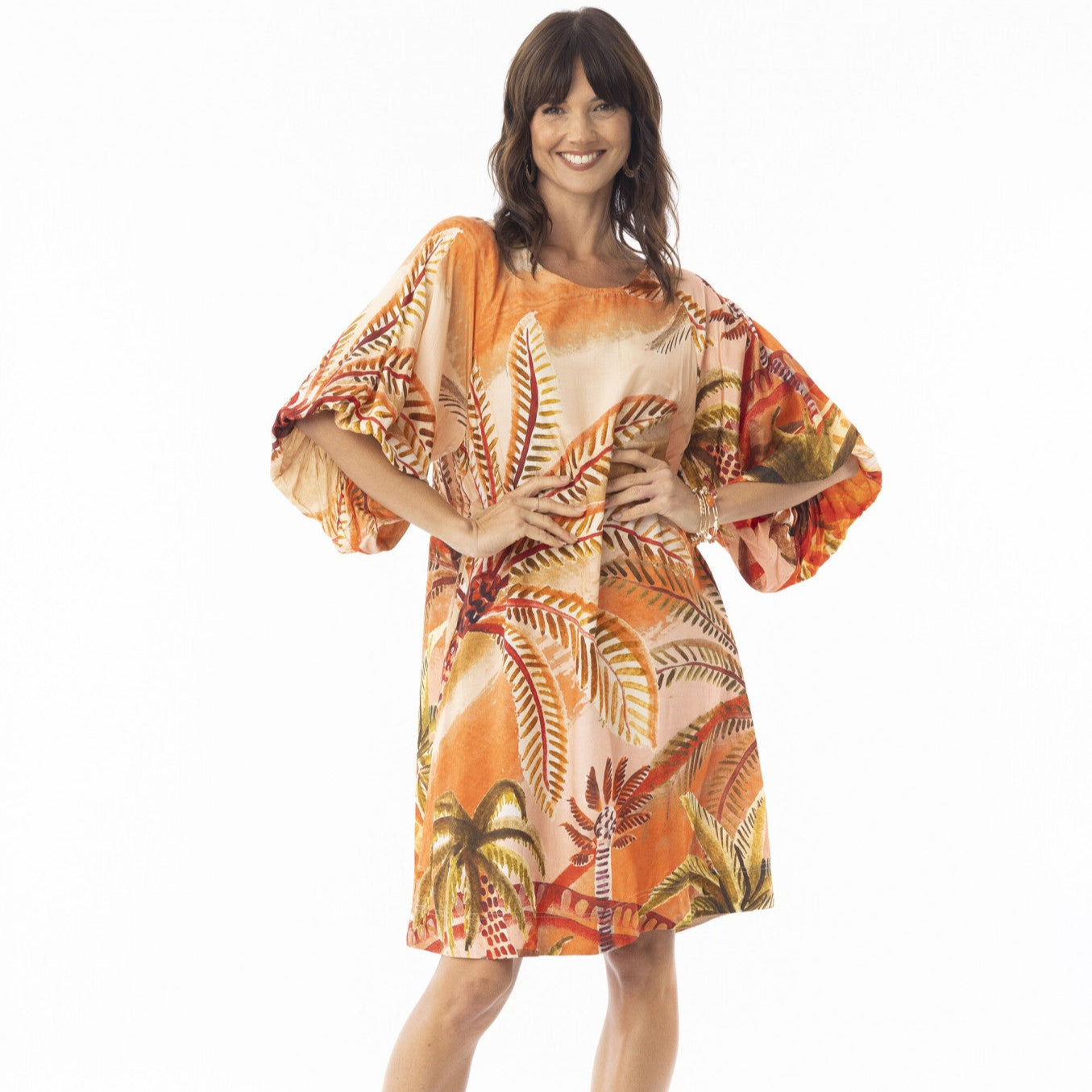 Orientique Escape Puff Sleeve Dress