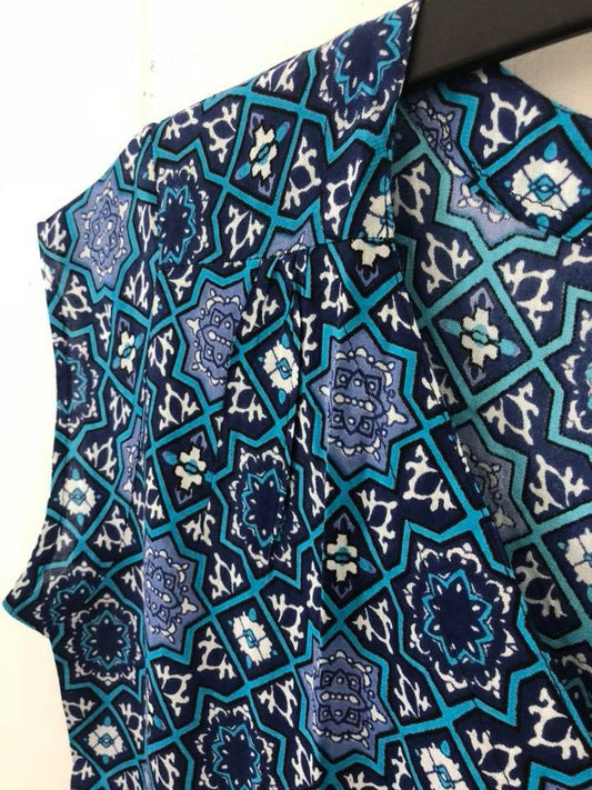 Rasaleela Dress Navy Mosiac