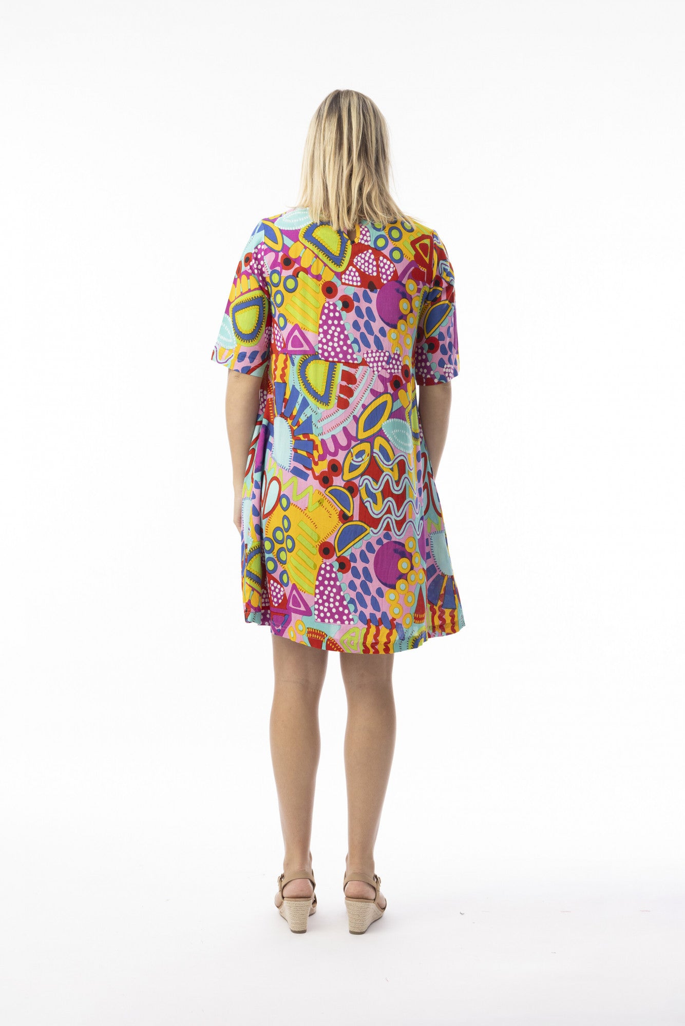 Orientique Printed Contemporary Dress 20149P POP