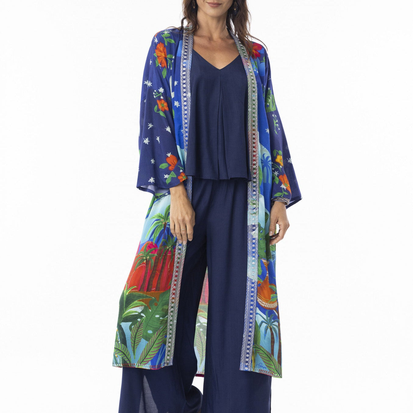 Orientique Escape Long Wrap Top