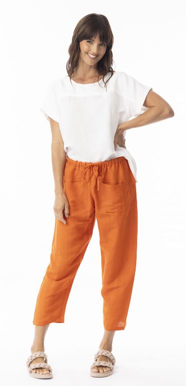 Orientique Linen Solid Pant