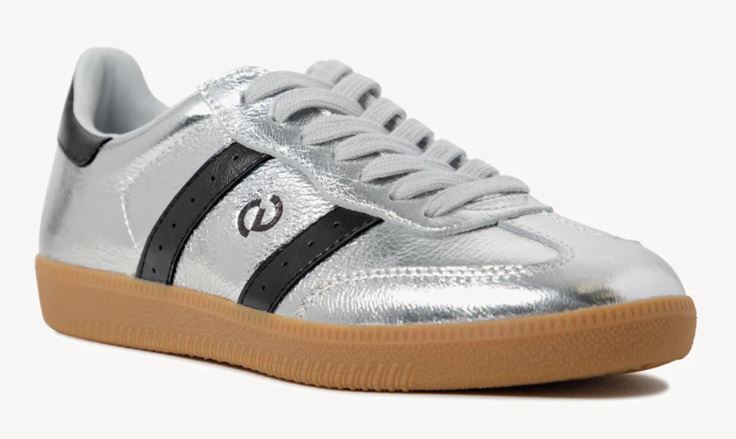 Goodsole Parallel Metallic Leather Sneaker