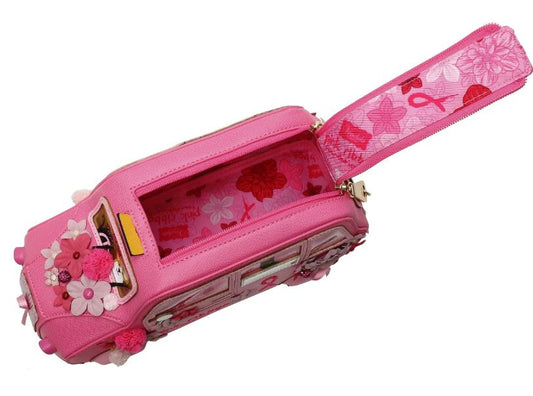 Vendula London - London Cats and Corgis Floral Pink Taxi - Pink Ribbon Foundation