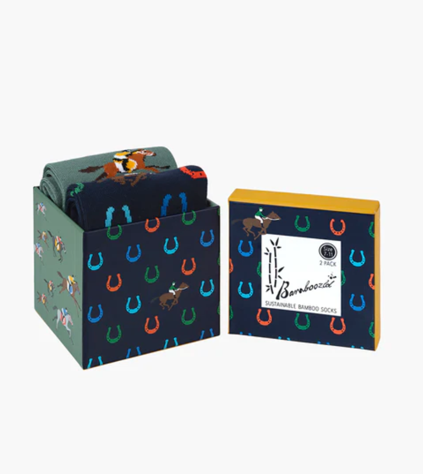 Bamboozld Mens Melbourne Cup Socks 2pk gift box