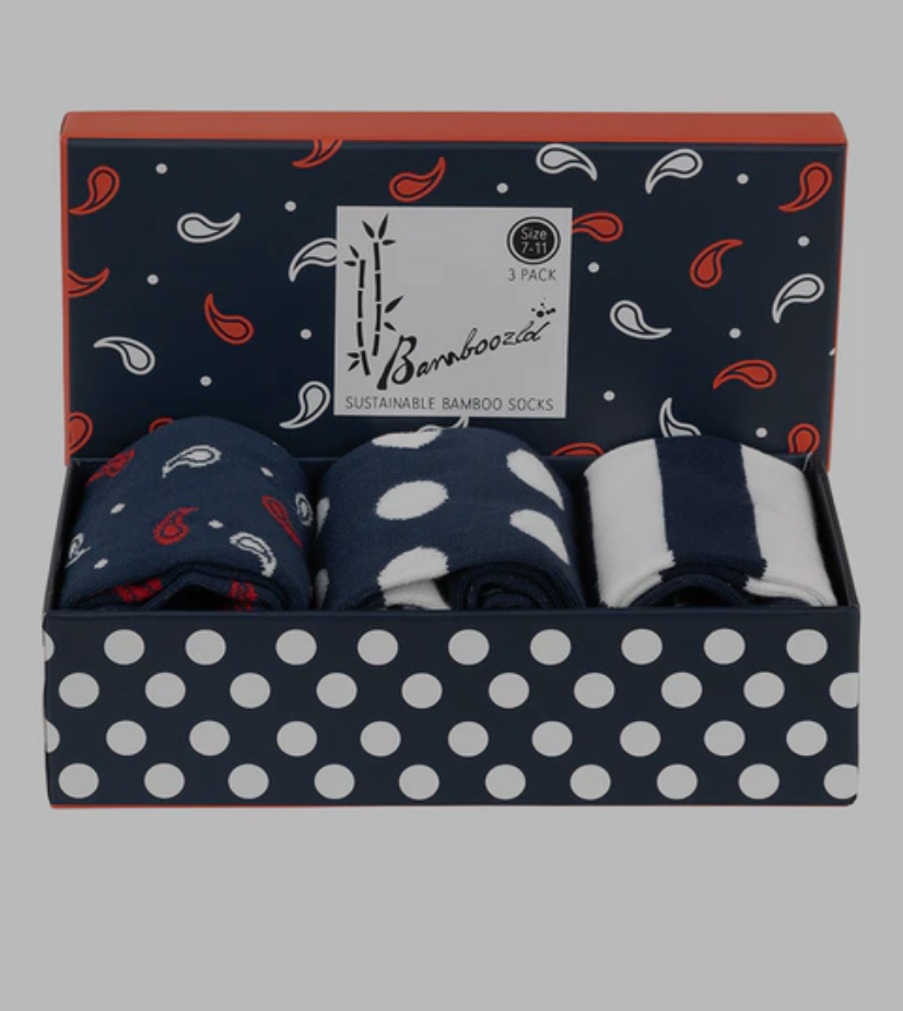 Bamboozld Mens Spots and Specks Socks 3pk gift box