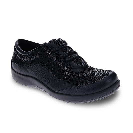 Revere Alberta Lace up - Black Lizard