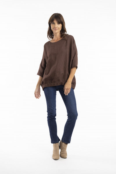 Orientique Escape Pure Linen Boxy Top