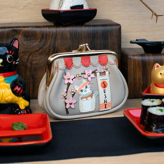 Vendula London Sushi - Grey Edition Clipper Coin Purse