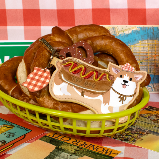 Vendula London New York City Cats and Corgis Pretzel the Corgi Key Charm