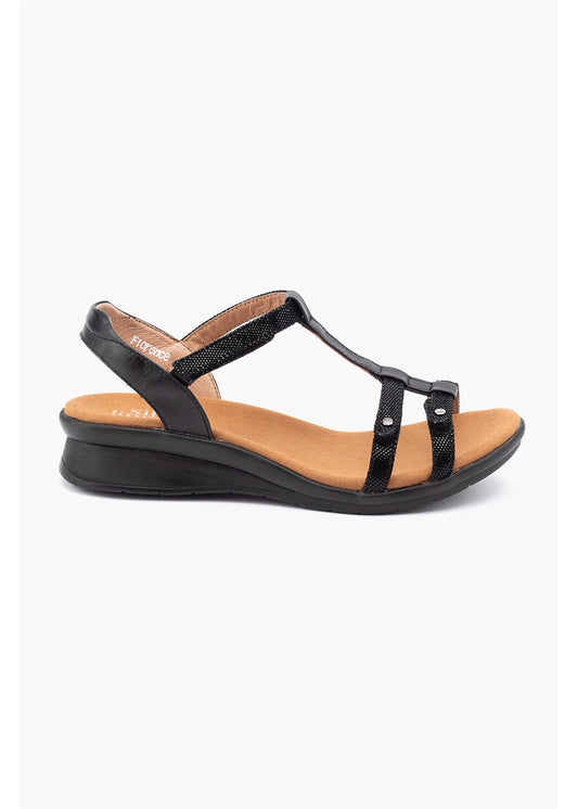 Silver Lining Florence Sandal Black