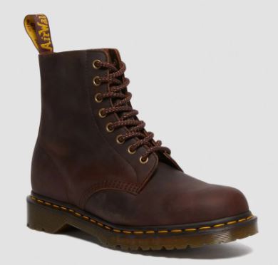 Dr Martens 1460 8 Eye Boot Waxed Full Grain Chestnut Brown