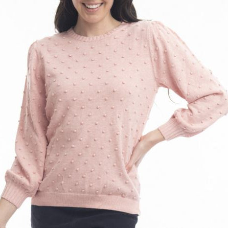 Orientique Knit Bobble Jumper - Soft Pink