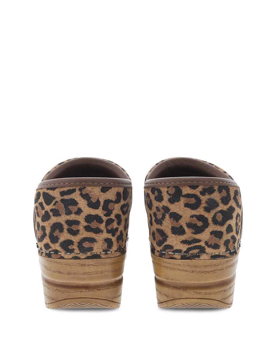 Dansko Pro Leopard Suede Clog 
