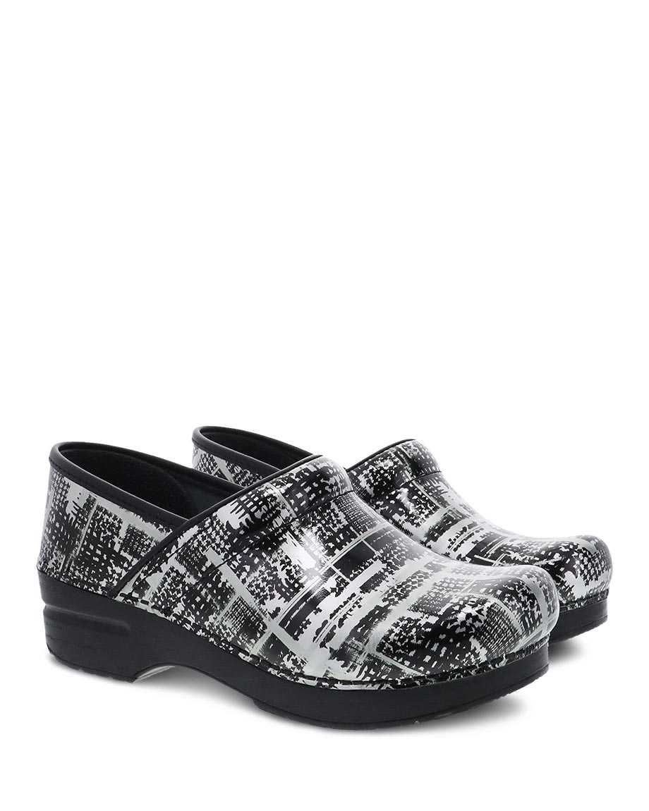 Dansko Pro Block Print Patent Clog