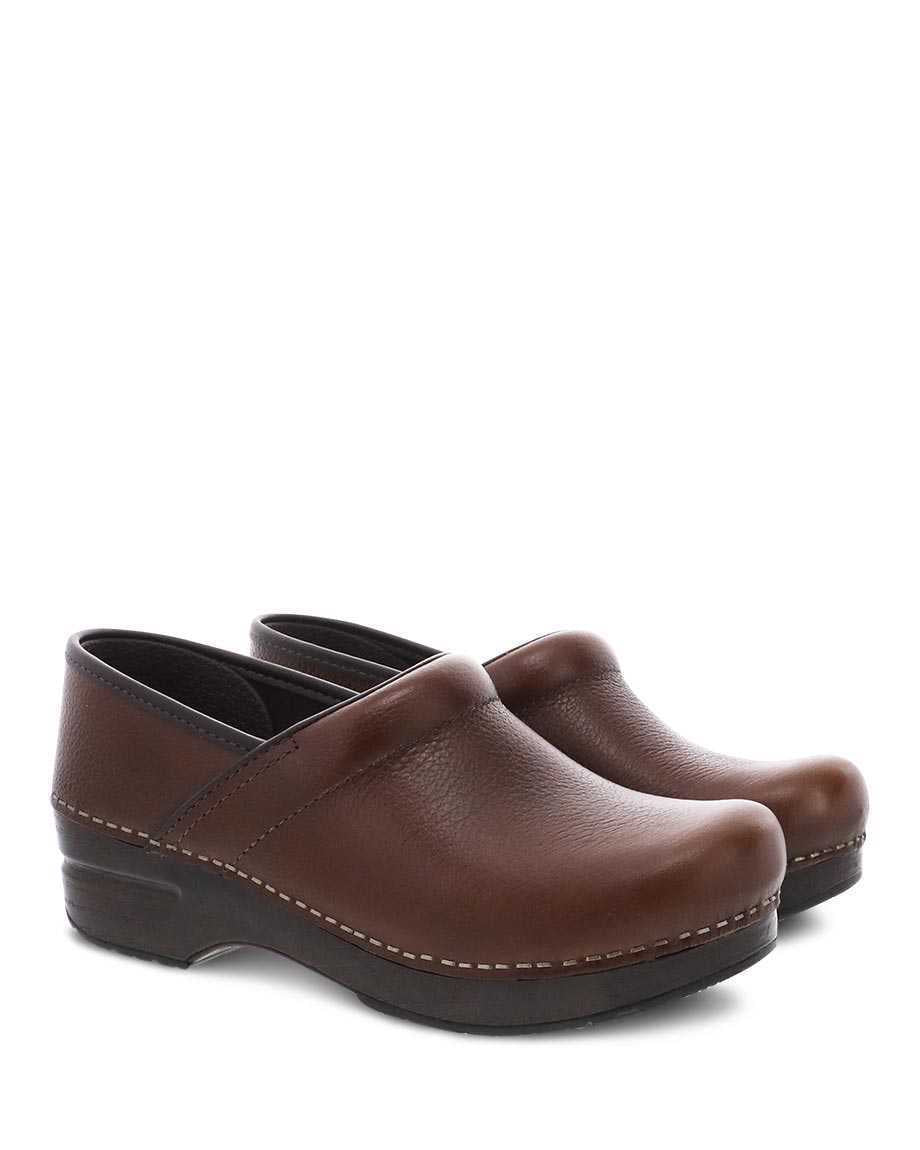 Dansko Pro Tan Tumbled Clog