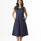 Orientique Sleeveless Pleated Bangalene Dress
