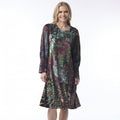 Orientique Digital Dress Crew Neck Vintage Print