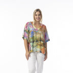 Orientique Digitial Print Boxy Top