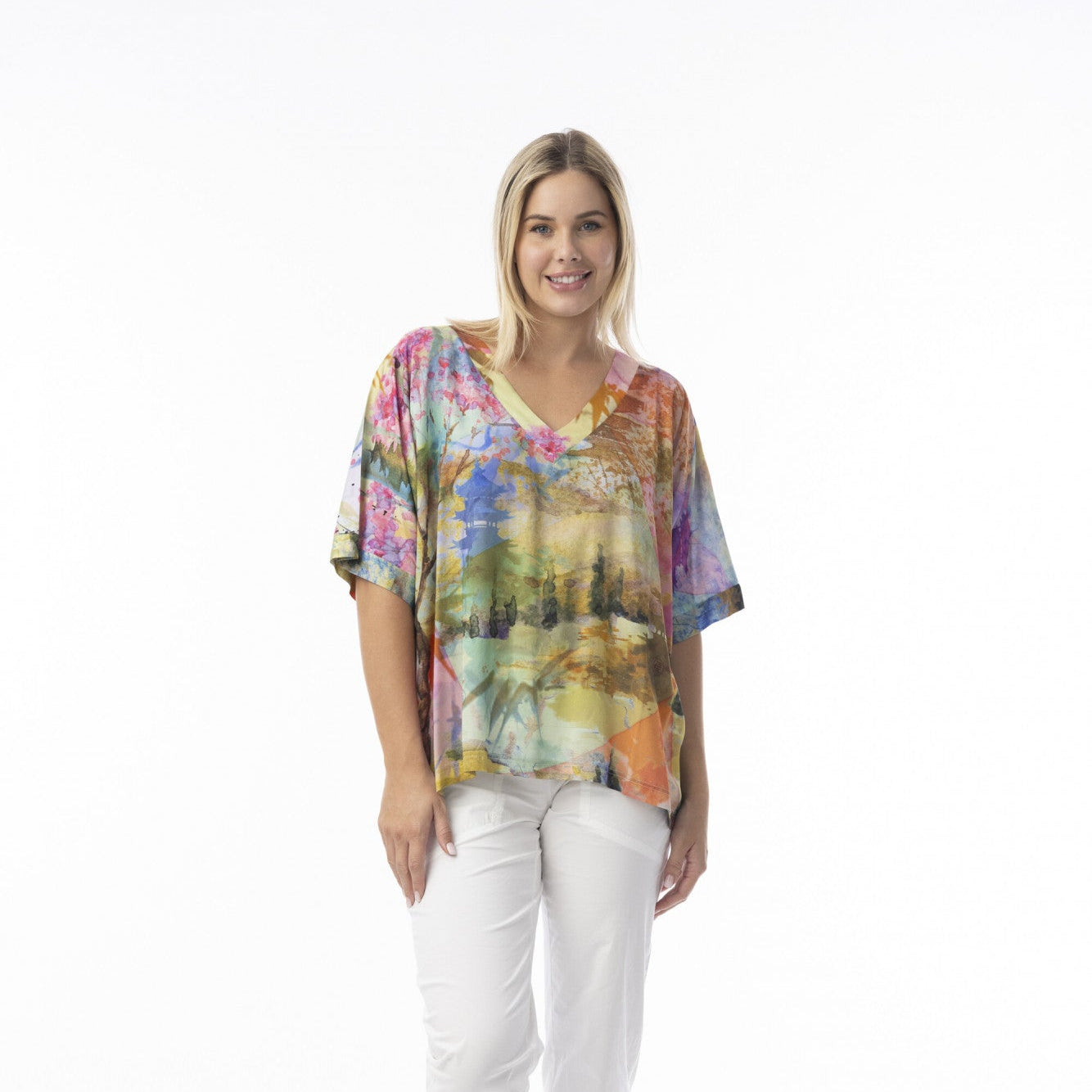 Orientique Digitial Print Boxy Top