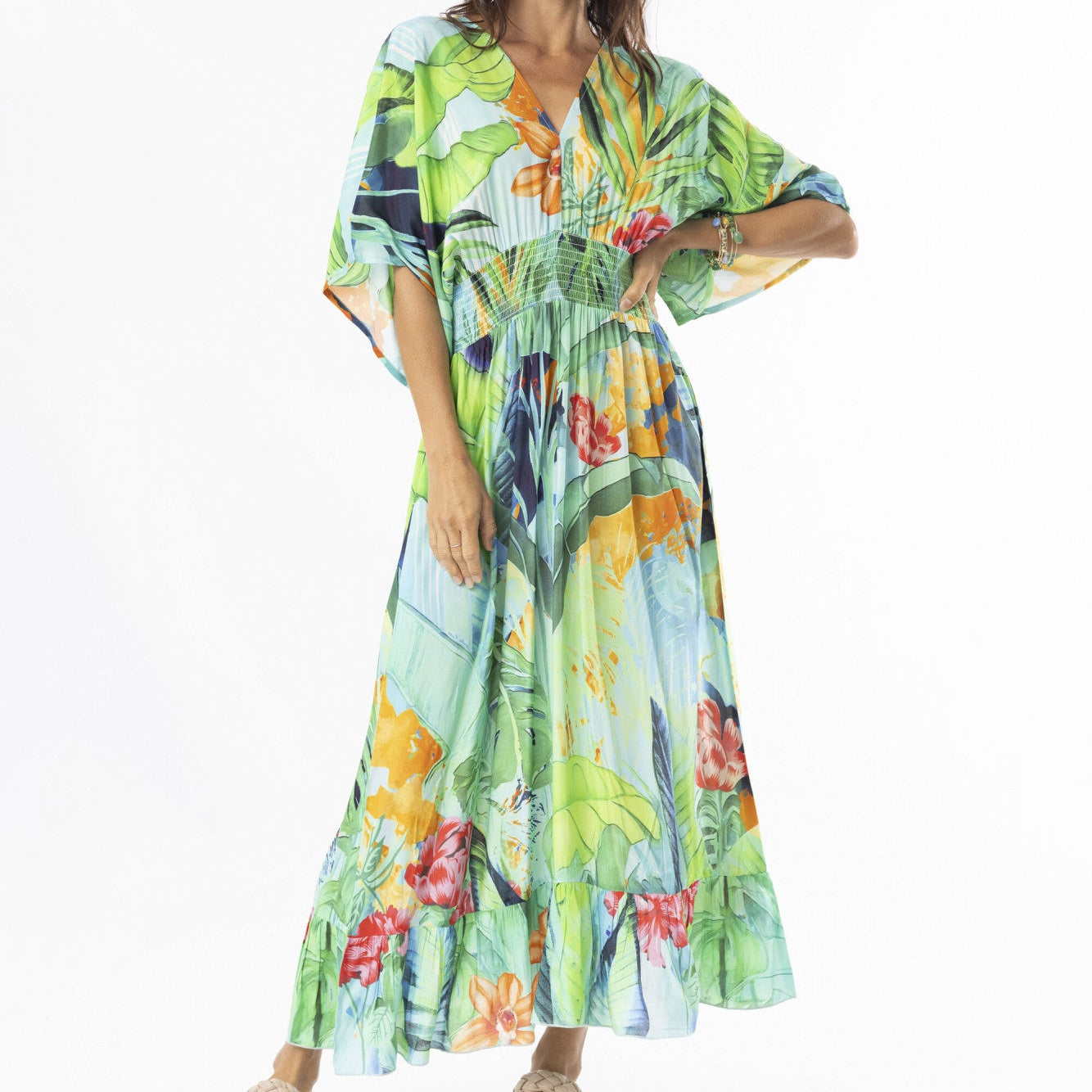 Orientique Evelin Shirred Waist Dress