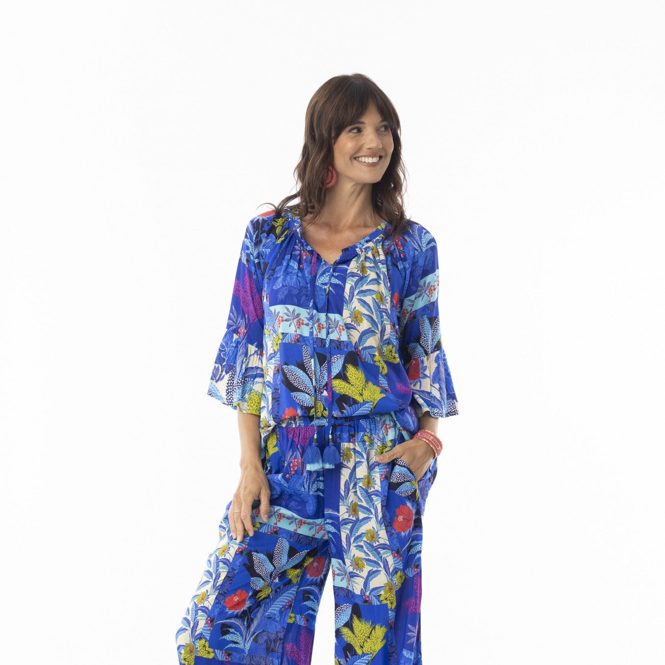 Orientique Escape Frill Sleeve Top