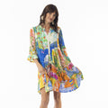 Orientique Escape Frill Sleeved Layered Dress