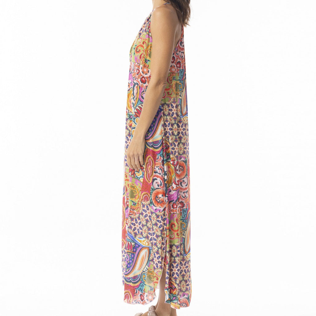 Orientique Round Neck Sleeveless Maxi Dress