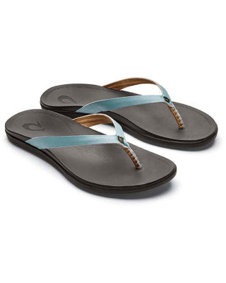 Olukai Ho'Opio Leather Thong Mineral Blue 