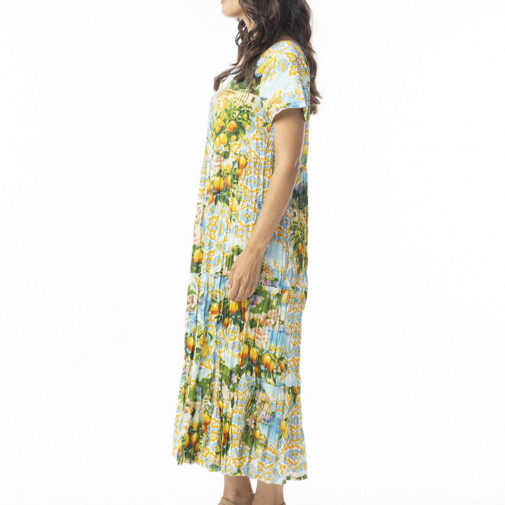 Orientique Amalfi Dress Layers Square Neckline