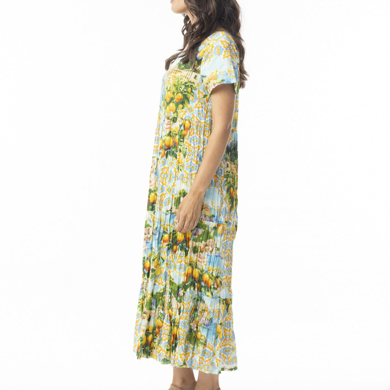 Orientique Amalfi Dress Layers Square Neckline