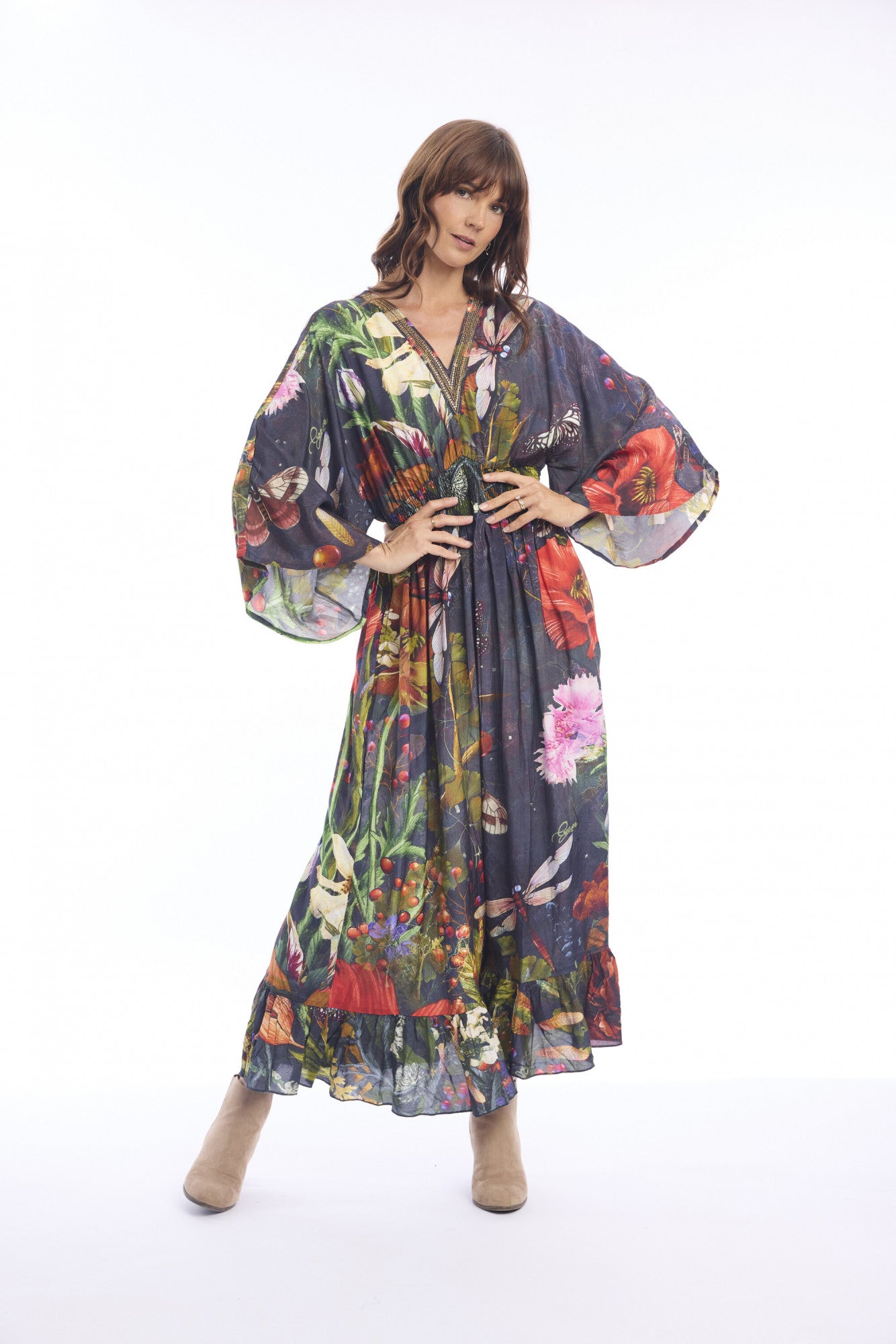 Orientique Escape Maguana Maxi V Dress