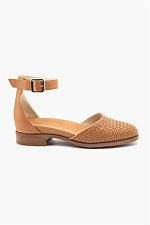 Silver Lining  Zola Closed-Toe Sandal Tan Weave