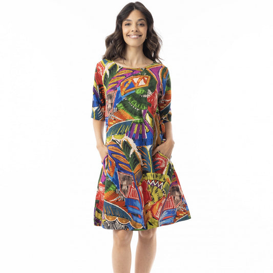 Orientique Printed Contemporary Dress Torgua