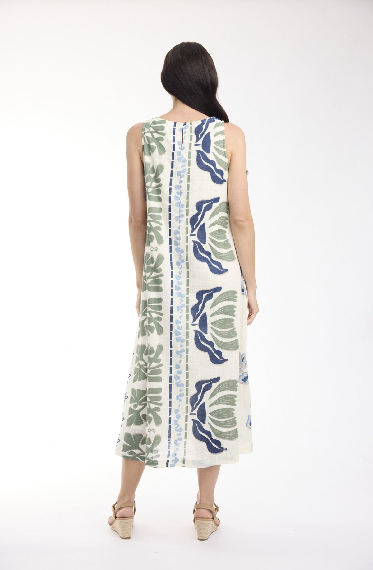 Orientique Dress Midi Sleeveless