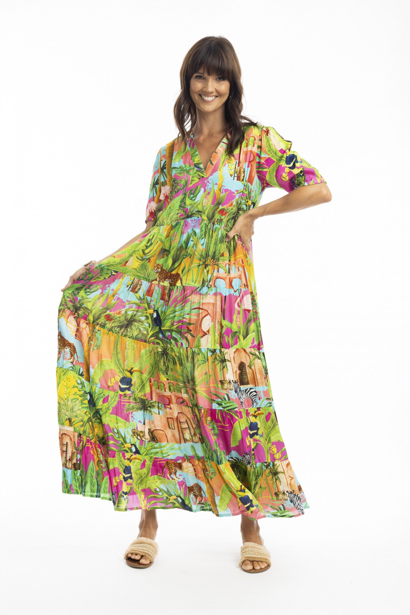 Orientique Lani Maxi Peak Dress