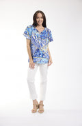Orientique 50 Years Oriental Top Frill Neckline