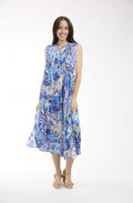 Orientique 50yrs Oriental Maxi Pleated Dress