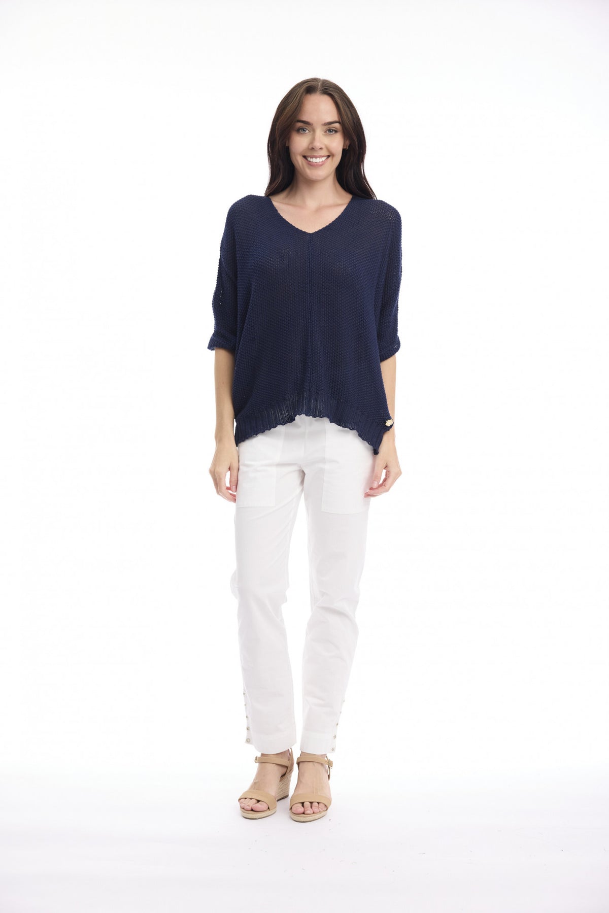 Orientique Knit Top Centre Seam
