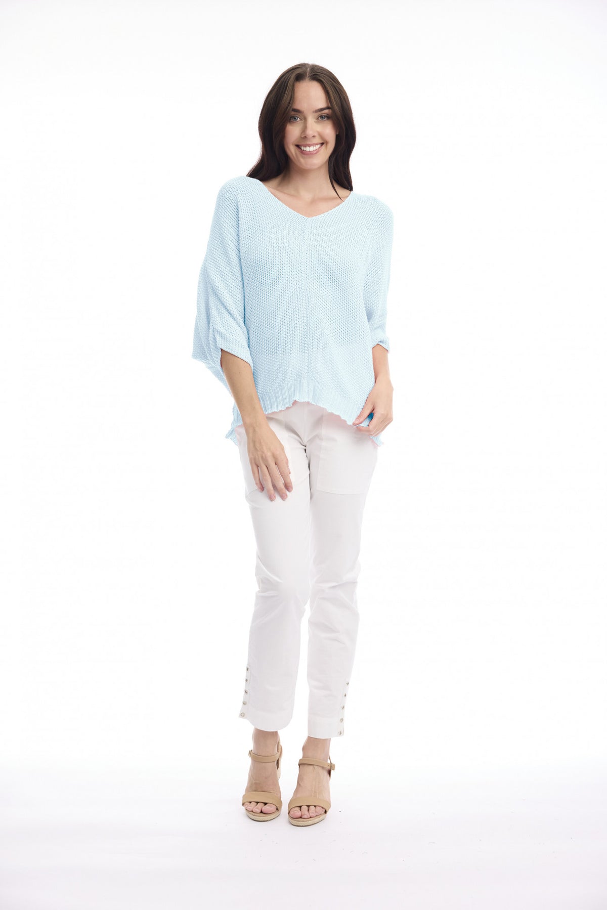 Orientique Knit Top Centre Seam