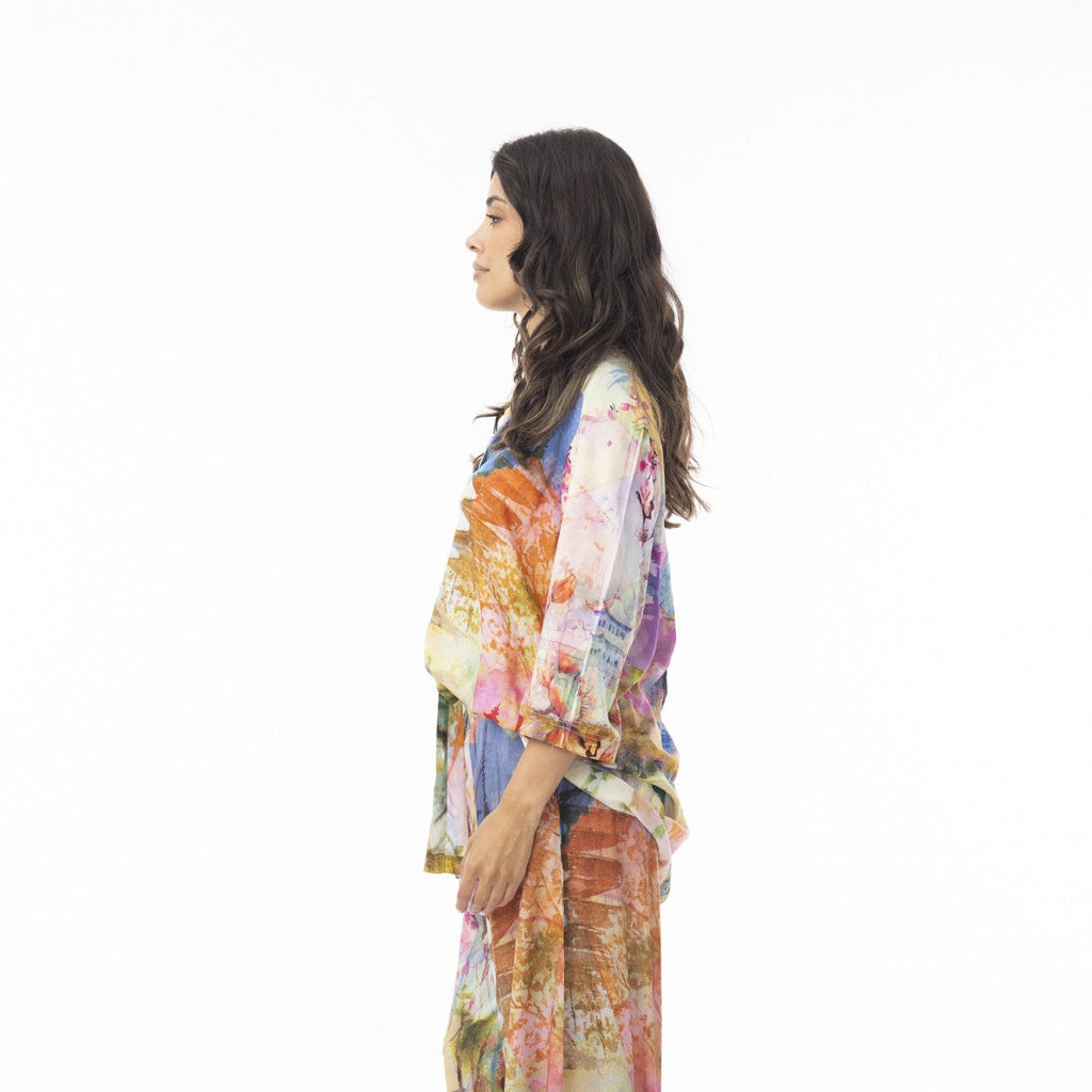 Orientique Digital Print Collared Shirt