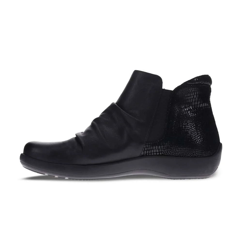 Revere Salzburg Zip Ankle Boot - Black Lizard