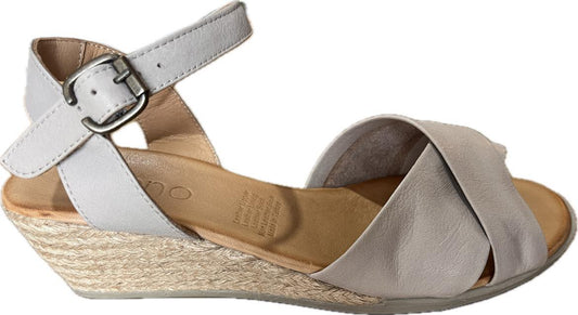 Bueno Margot Espadrille Wedge Silver Grey