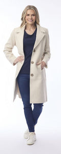 Orientique Solid 3 button Trench Coat Long