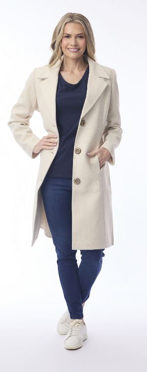 Orientique Solid 3 button Trench Coat Long