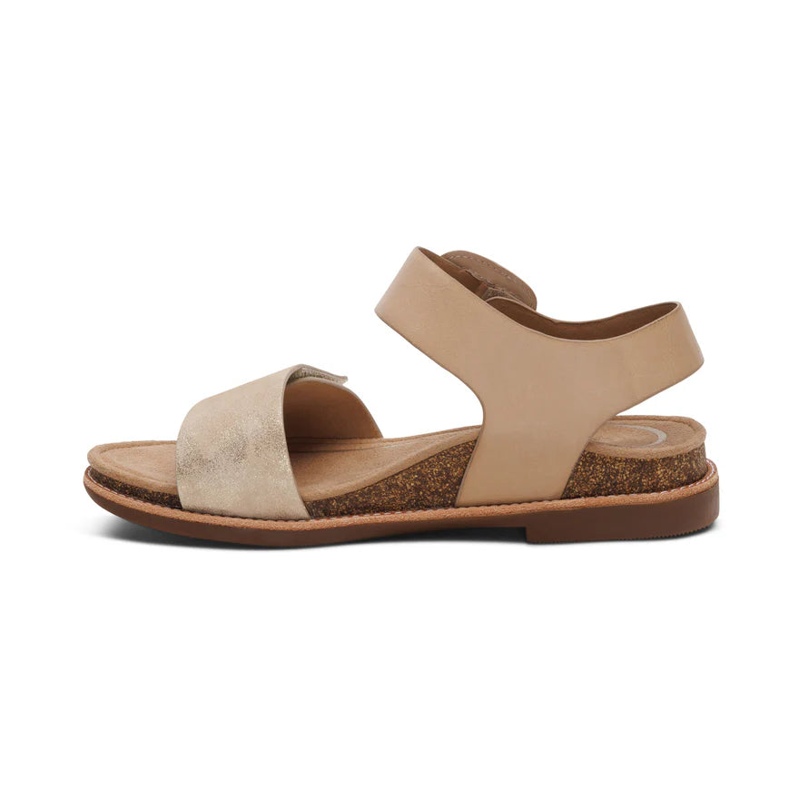 Aetrex Claire Quarter Strap Sandal