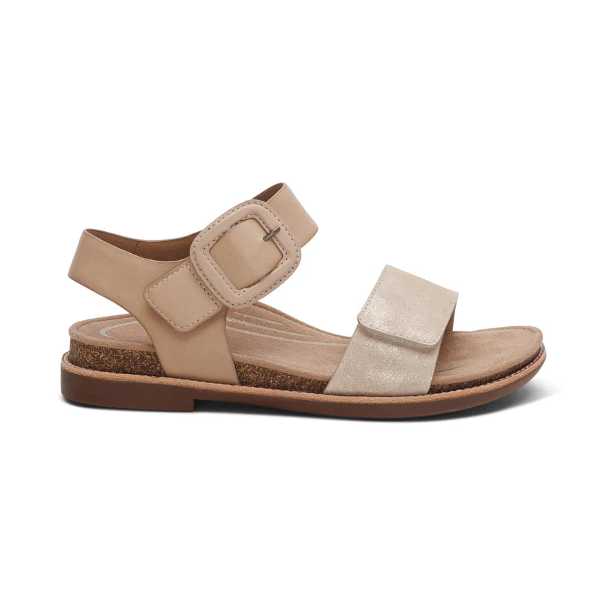 Aetrex Claire Quarter Strap Sandal