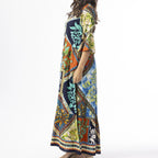 Orientique Ipanema Midi Frill Hem Peak Dress